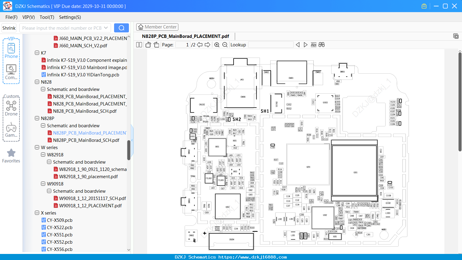 Infinix N828P_PCB_MainBorad_PLACEMENT